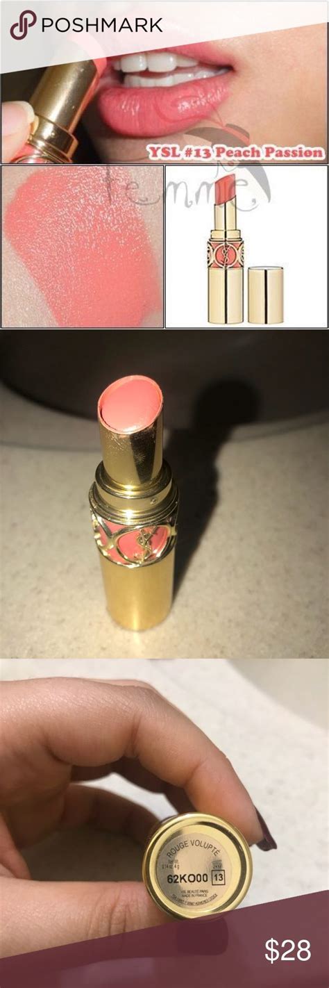 ysl lipstick 13 peach passion|YSL Peach Passion (13) Rouge Volupte Review & Swatches.